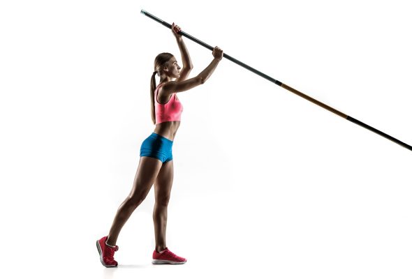 Stabhochsprung-Frau
